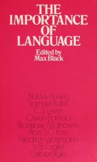 Imagen de portada: The Importance of Language 2nd edition 9780801490774