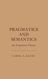 Imagen de portada: Pragmatics and Semantics 9781501752179