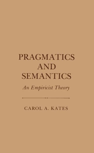 Cover image: Pragmatics and Semantics 9781501752179