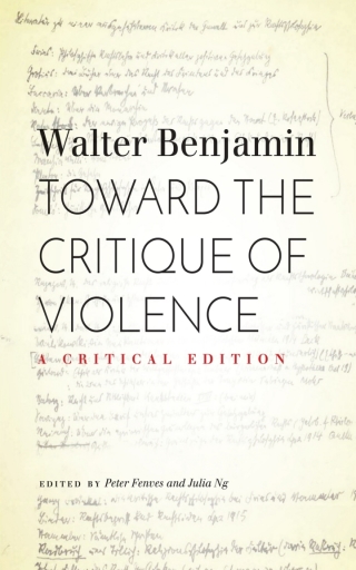 Cover image: Toward the Critique of Violence 1st edition 9780804749534