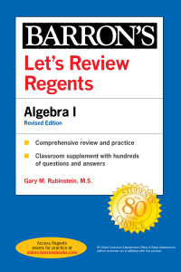 Cover image: Let's Review Regents: Algebra I Revised Edition 9781506266244