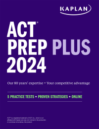 Cover image: ACT Prep Plus 2024: Study Guide includes 5 Full Length Practice Tests, 100s of Practice Questions, and 1 Year Access to Online Quizzes and Video Instruction 9781506287133