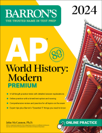 Cover image: AP World History: Modern Premium, 2024: Comprehensive Review with 5 Practice Tests + an Online Timed Test Option 9781506287812