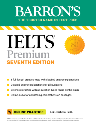 Cover image: IELTS Premium: 6 Practice Tests + Comprehensive Review + Online Audio 7th edition