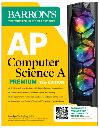 Cover image: AP Computer Science A Premium: Prep Book with 6 Practice Tests + Comprehensive Review + Online Practice 12th edition 9781506291741