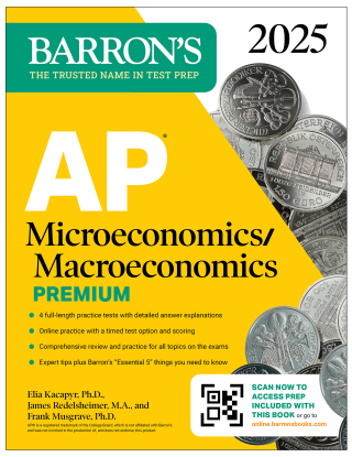 Cover image: AP Microeconomics/Macroeconomics Premium, 2025: Prep Book with 4 Practice Tests + Comprehensive Review + Online Practice 9781506291819