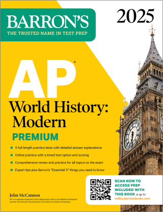 Cover image: AP World History: Modern Premium, 2025: Prep Book with 5 Practice Tests + Comprehensive Review + Online Practice 9781506291871