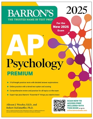 Cover image: AP Psychology Premium, 2025: Prep Book for the New 2025 Exam with 3 Practice Tests + Comprehensive Review + Online Practice 9781506291918