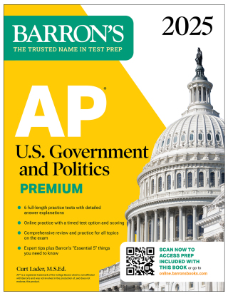 Cover image: AP U.S. Government and Politics Premium, 2025: Prep Book with 6 Practice Tests + Comprehensive Review + Online Practice 9781506291956