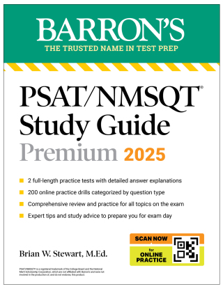 Cover image: PSAT/NMSQT Premium Study Guide: 2025: 2 Practice Tests + Comprehensive Review + 200 Online Drills 9781506292465