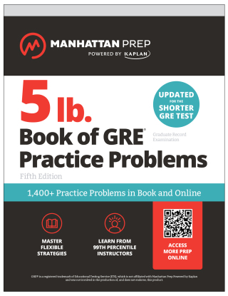 Cover image: 5 lb. Book of GRE Practice Problems: 1,400+ Practice Problems in Book and Online (Manhattan Prep 5 lb) 9781506295305
