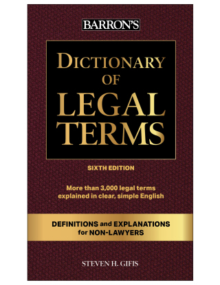 Cover image: Dictionary of Legal Terms: Definitions and Explanations for Non-Lawyers 9781506296258