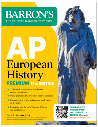 Cover image: AP European History Premium, Fourteenth Edition: Prep Book with 5 Practice Tests + Comprehensive Review + Online Practice (2026) 9781506296555