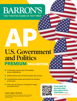 Cover image: AP U.S. Government and Politics Premium, Sixteenth Edition: Prep Book with 6 Practice Tests + Comprehensive Review + Online Practice (2026) 9781506296593