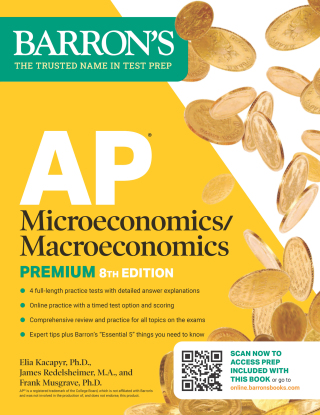 Cover image: AP Microeconomics/Macroeconomics Premium, Eighth Edition: Prep Book with 4 Practice Tests + Comprehensive Review + Online Practice 9781506296685