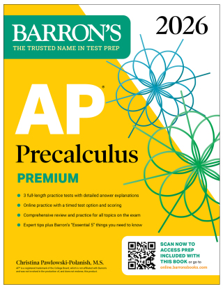Cover image: AP Precalculus Premium, 2026: Prep Book with 3 Practice Tests + Comprehensive Review + Online Practice 9781506296760