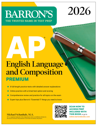 Cover image: AP English Language and Composition Premium, 2026: Prep Book with 8 Practice Tests + Online Practice 9781506297057