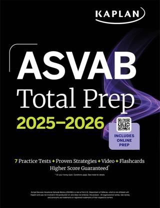 Cover image: ASVAB Total Prep 2025-2026: Includes 7 Full Length Practice Tests + 2000+ Practice Questions and Flashcards + Online Access to Interactive Video Lessons and Tutorials 9781506297200