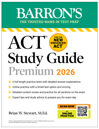 Cover image: ACT Study Guide Premium, 2026: 6 Practice Tests + Comprehensive Review + Online Practice for the New Enhanced ACT 9781506299914