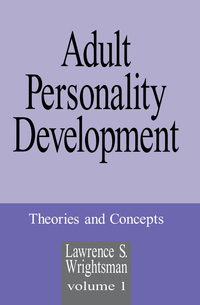Cover image: Adult Personality Development 1st edition 9780803943995