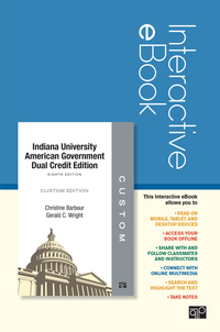 Cover image: CUSTOM: Indiana University American Government Dual Credit Electronic Edition Eighth Edition 1st edition 9781506385969
