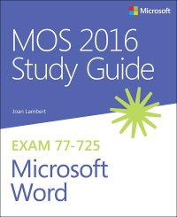 Cover image: MOS 2016 Study Guide for Microsoft Word 1st edition 9780735699410