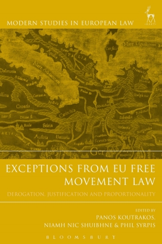 Imagen de portada: Exceptions from EU Free Movement Law 1st edition 9781849466202