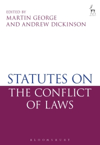 Cover image: Statutes on the Conflict of Laws 1st edition 9781849463430