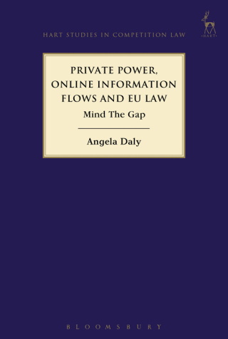 Imagen de portada: Private Power, Online Information Flows and EU Law 1st edition 9781509928811