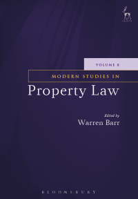 Imagen de portada: Modern Studies in Property Law - Volume 8 1st edition 9781849466226