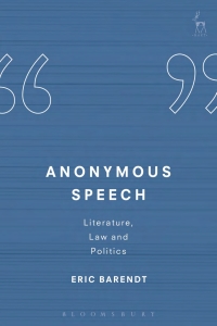 Titelbild: Anonymous Speech 1st edition 9781849466134