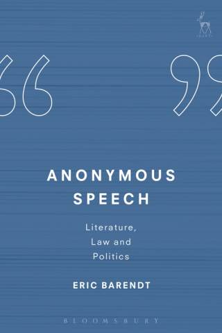 Imagen de portada: Anonymous Speech 1st edition 9781849466134
