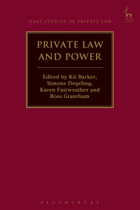 Cover image: Private Law and Power 1st edition 9781509905997