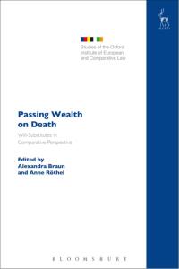 Cover image: Passing Wealth on Death 1st edition 9781849466981