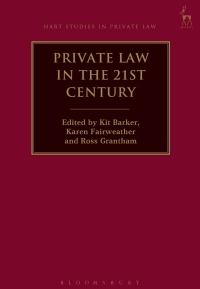 Cover image: Private Law in the 21st Century 1st edition 9781509908585