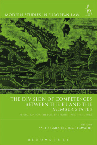 Imagen de portada: The Division of Competences between the EU and the Member States 1st edition 9781509936540