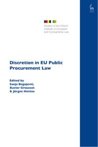 Imagen de portada: Discretion in EU Public Procurement Law 1st edition 9781509946136