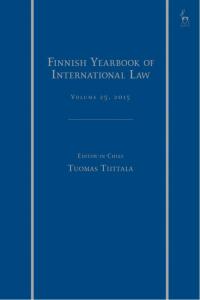 Titelbild: Finnish Yearbook of International Law, Volume 25, 2015 1st edition 9781509927159