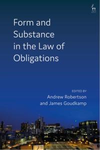 Cover image: Form and Substance in the Law of Obligations 1st edition 9781509929450