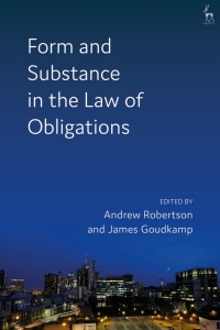 Cover image: Form and Substance in the Law of Obligations 1st edition 9781509929450
