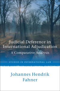 Cover image: Judicial Deference in International Adjudication 1st edition 9781509943463