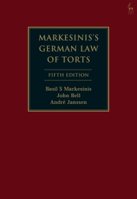 Cover image: Markesinis's German Law of Torts 1st edition 9781509933198