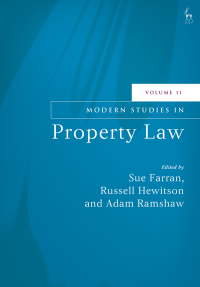 صورة الغلاف: Modern Studies in Property Law, Volume 11 1st edition 9781509974344