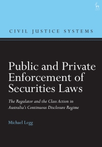 صورة الغلاف: Public and Private Enforcement of Securities Laws 1st edition 9781509956784