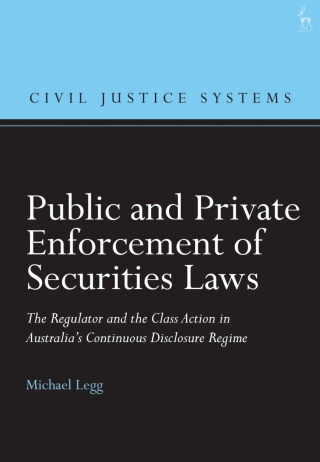 Cover image: Public and Private Enforcement of Securities Laws 1st edition 9781509956784