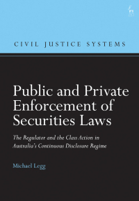 Imagen de portada: Public and Private Enforcement of Securities Laws 1st edition 9781509956784