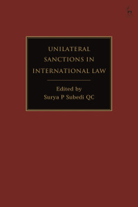 Omslagafbeelding: Unilateral Sanctions in International Law 1st edition 9781509948420