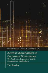 Titelbild: Activist Shareholders in Corporate Governance 1st edition 9781509952229