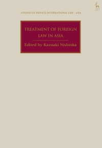 Cover image: Treatment of Foreign Law in Asia 1st edition 9781509956555