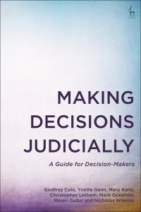 Cover image: Making Decisions Judicially 1st edition 9781509957941